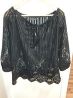 Astrid Black Label Zwarte Transparent Blouse / Hemdje / Hemd, Ophalen of Verzenden, Zo goed als nieuw