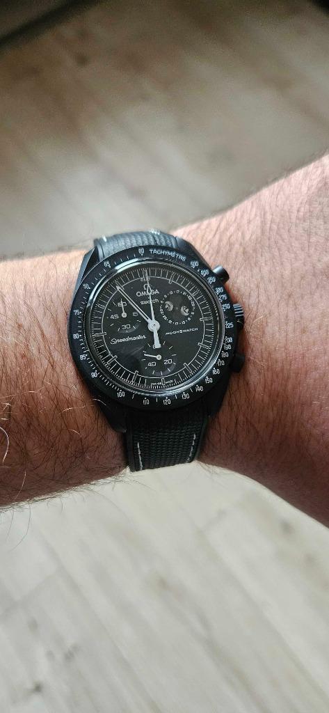 Swatch Moonswatch, Handtassen en Accessoires, Horloges | Heren, Nieuw, Polshorloge, Swatch, Overige materialen, Overige materialen