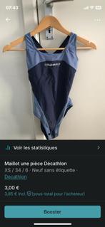 Maillot de bain 1 pièce Decathlon, Enlèvement, Bleu, Maillot de bain