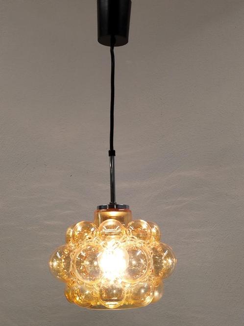 Vintage‘60 Bubbelglaslamp Helena Tynell – Glasshütte Limburg, Huis en Inrichting, Lampen | Plafondlampen, Gebruikt, Glas, Metaal