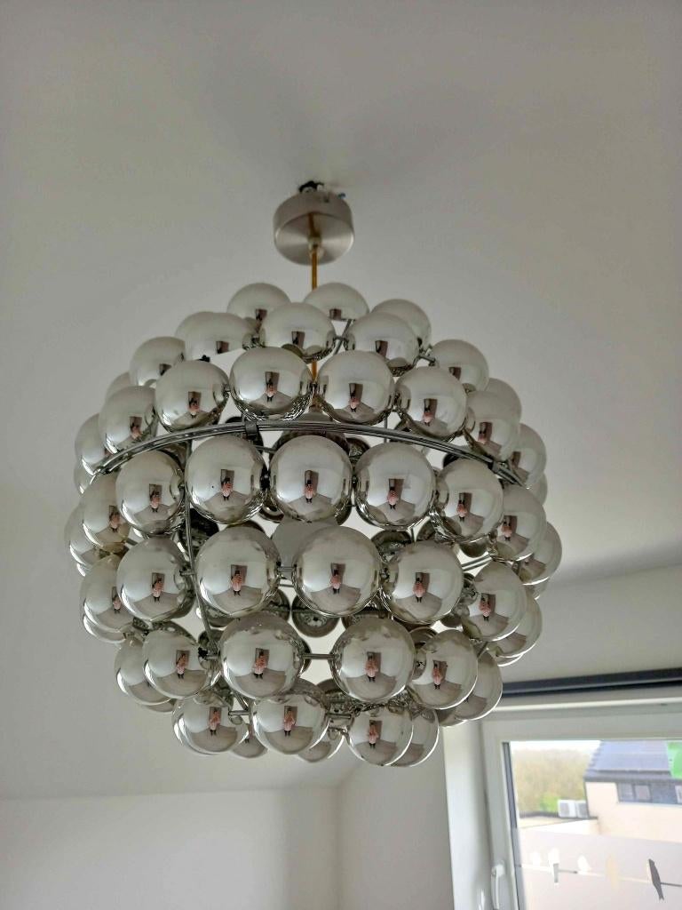 très beau lustre vintage à boules, Enlèvement ou Envoi