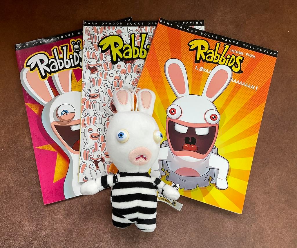 Strips met knuffel Rabbids, Meerdere stripboeken, Ophalen of Verzenden, Zo goed als nieuw