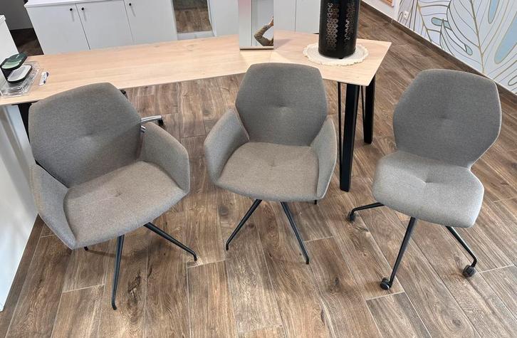ENSEMBLE DE 3 CHAISES MOOD MOBITEC, Huis en Inrichting, Stoelen, Zo goed als nieuw, Eén, Ophalen
