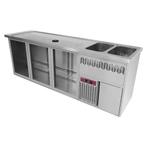 Comptoir bar 3 compartiments, égoutoir+grille, 2 cuves, Enlèvement ou Envoi, Boissons