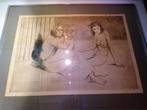 Roland Devolder - grande gravure -signé+nr - cadre Schleiper, Antiquités & Art, Enlèvement ou Envoi, Vie quotidienne, Eau-forte