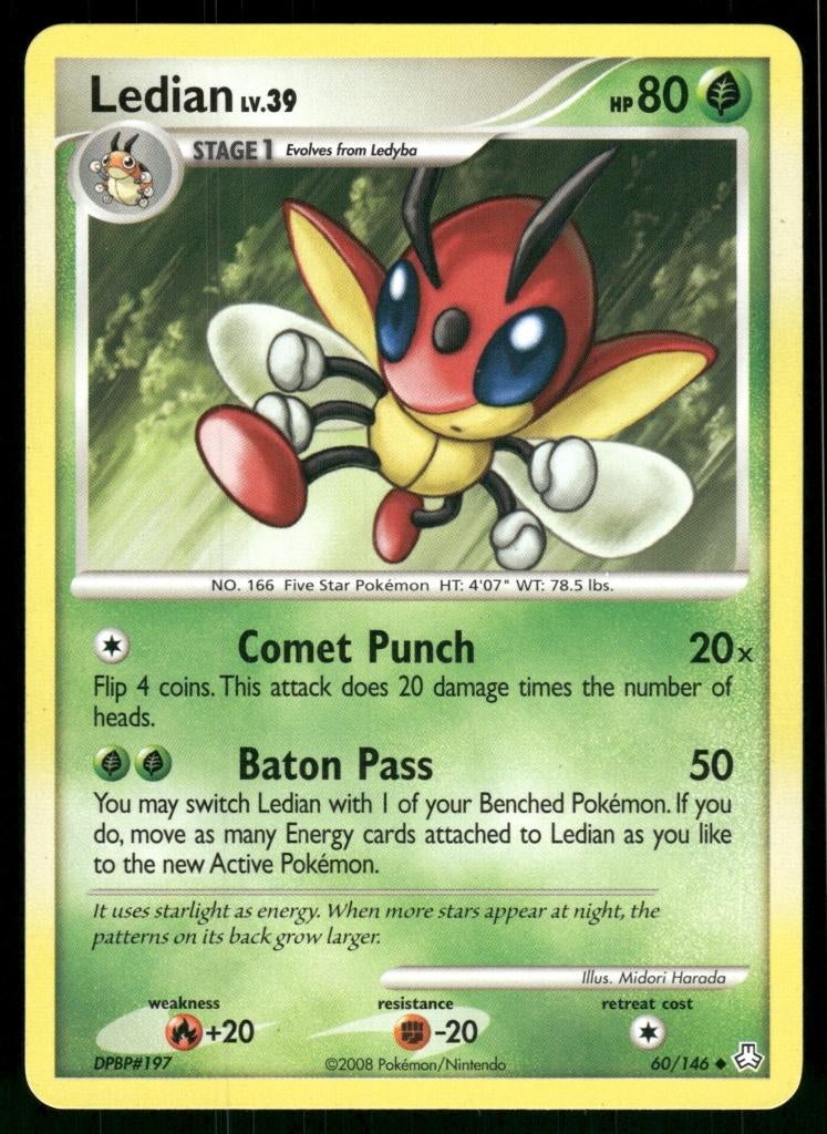 Ledian 60/146 - Legends Awakened, Hobby en Vrije tijd, Verzamelkaartspellen | Pokémon, Gebruikt, Verzenden