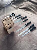 Bloc à couteaux avec couteaux de cuisine, Maison & Meubles, Cuisine | Couverts, Enlèvement ou Envoi, Comme neuf