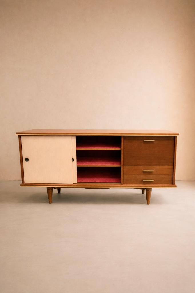 Enfilade Dressoir Vintage 1960s, Huis en Inrichting, Kasten | Dressoirs, Zo goed als nieuw, Met lade(s), Met deur(en), Met plank(en)