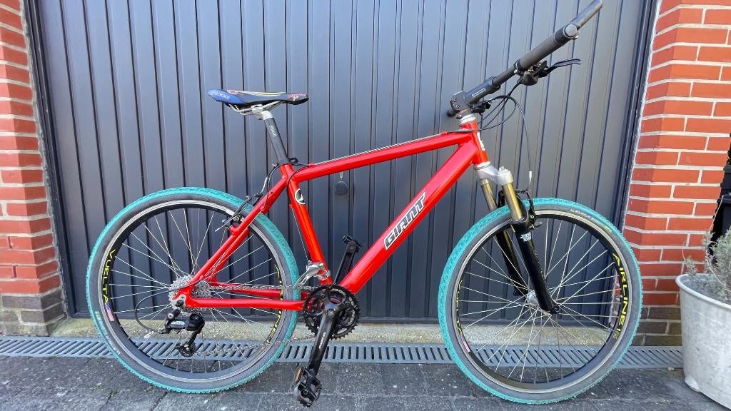 Mountainbike met 27 versnellingen DEORE, 45 tot 49 cm, Ophalen, Velgrem, Giant