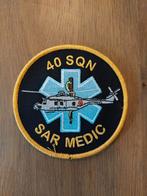 Patch Belgian Air Force 40 Sqn SAR MEDIC, Verzamelen, Verzenden, Luchtmacht, Embleem of Badge