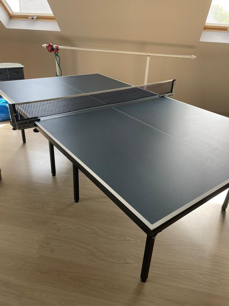 Ping Pong tafel, balletjes, schepnet, Sport en Fitness, Tafeltennis, Ophalen, Gebruikt, Inklapbaar