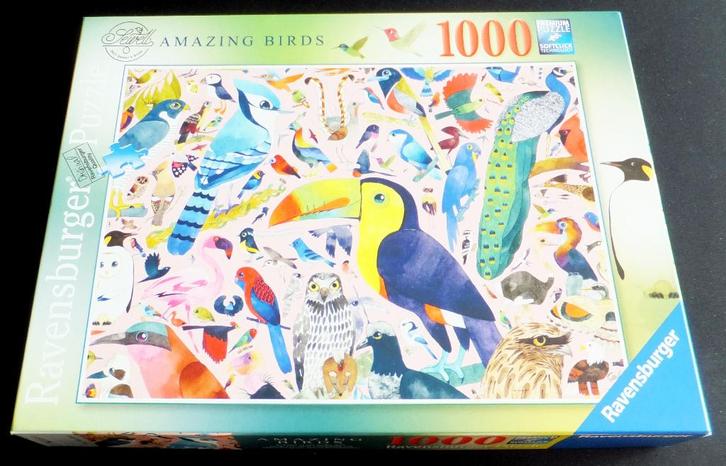 Puzzel - Ravensburger 1000 - Amazing Birds, Hobby & Loisirs créatifs, Sport cérébral & Puzzles, Comme neuf, Puzzle, 500 à 1500 pièces