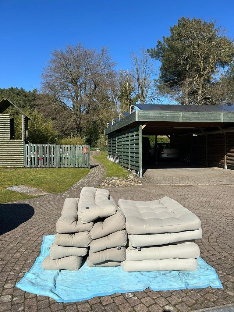 14 Palletkussens / Kussens / Hondenkussens / ... Grijs, Ophalen, Gebruikt, Grijs, Rechthoekig