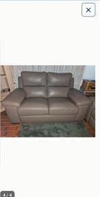 Leren salon 3+2, Huis en Inrichting, Zetels | Zetels, Ophalen, Leer, Zo goed als nieuw, Rechte bank