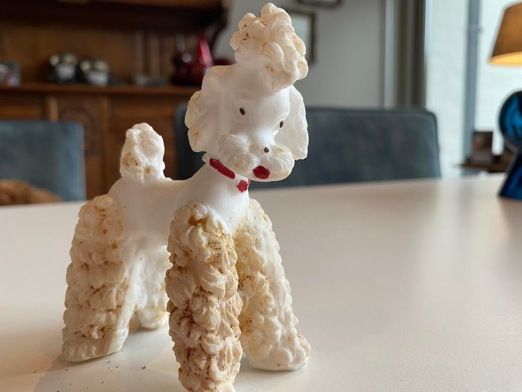 Grappige vintage poedel in porselein, Ophalen, Zo goed als nieuw