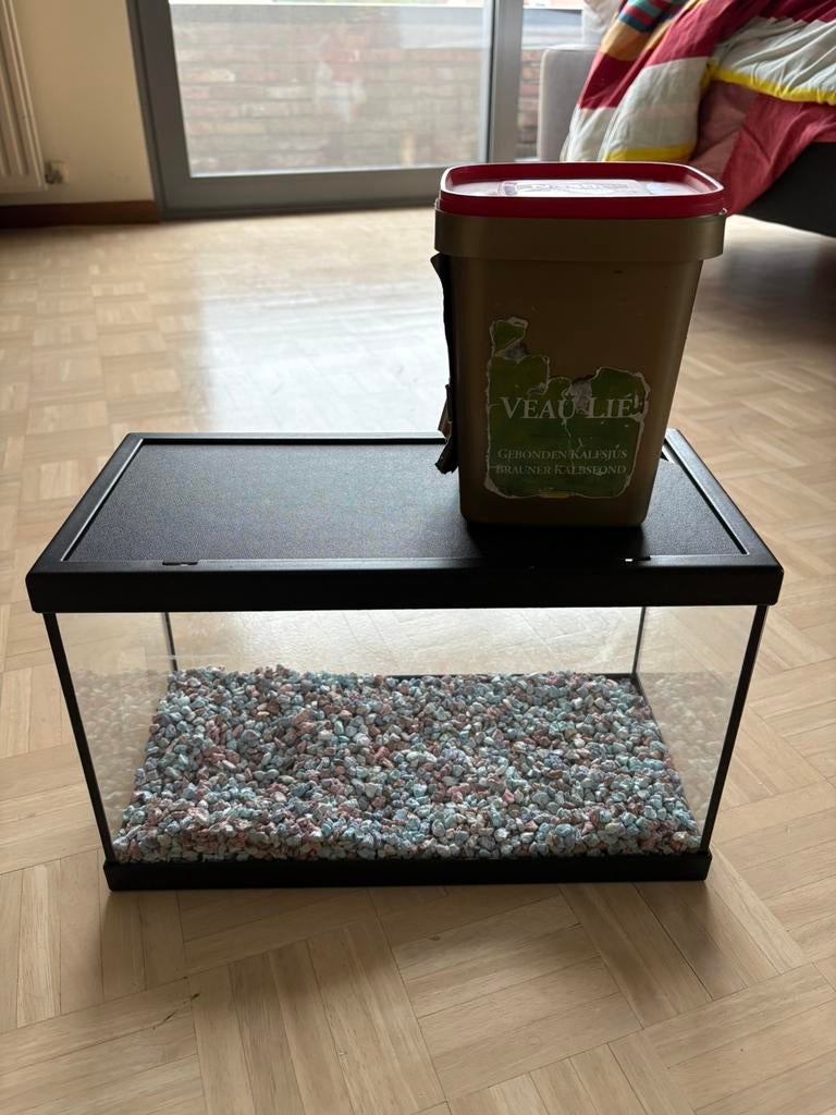 Aquarium met kleine filter, Ophalen, Gebruikt, Filter