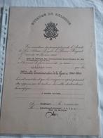 Oorkonde Herinneringsmedaille 1940 - 1945 - met zwaarden, Verzamelen, Ophalen of Verzenden, Landmacht, Lintje, Medaille of Wings