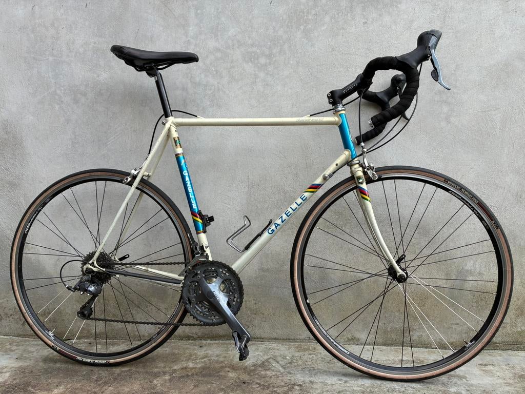 Gazelle Champion Mondial crème/blauw, Vélos & Vélomoteurs, Vélos | Vélos de course, Comme neuf, Gazelle, Enlèvement