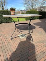 Terrastafel, Tuin en Terras, Tuintafels, Ophalen, Gebruikt, Rond, Teakhout