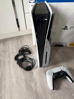 Ps5 slim disc edition + garantie met doos alle kabels, Games en Spelcomputers, Spelcomputers | Sony PlayStation 5, Ophalen, Playstation 5