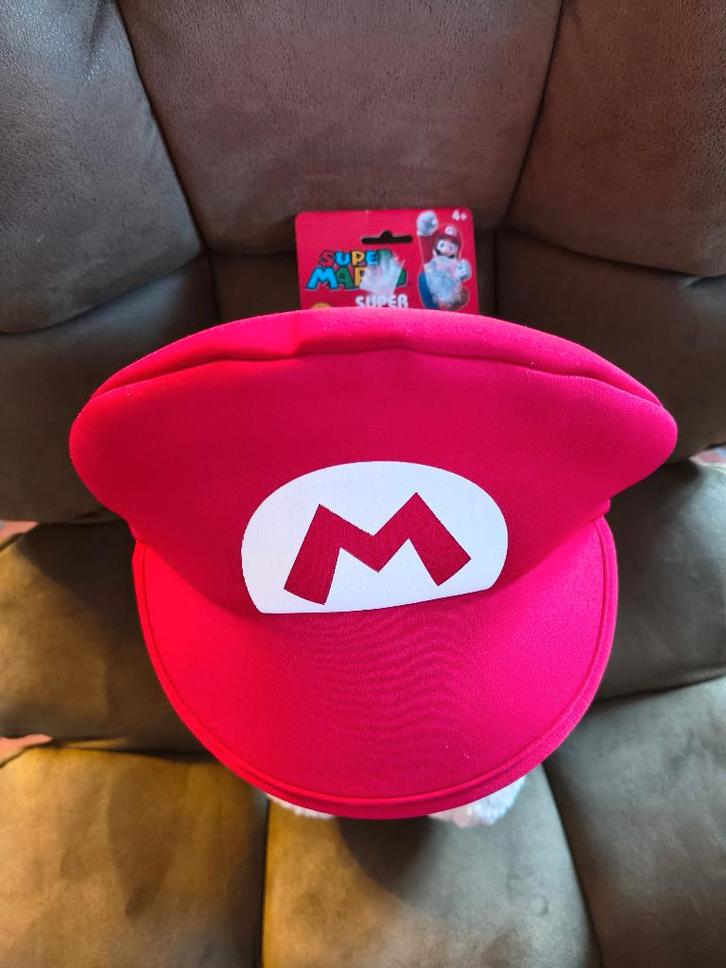 vintage originele Super Mario hat chapeau hoed Nintendo pet, Games en Spelcomputers, Games | Nintendo NES, Nieuw, Ophalen of Verzenden