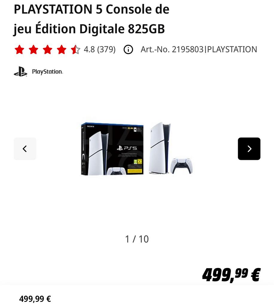 PlayStation 5 digital utiliser depuis 1 an