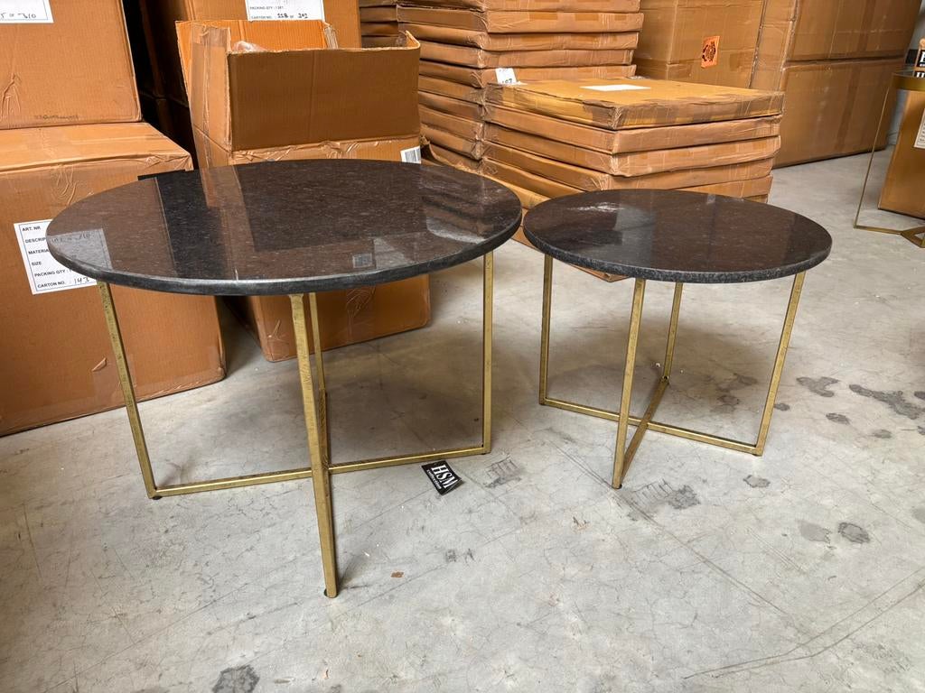 Nieuwe set salontafels HSM collectie, Huis en Inrichting, Ophalen, Nieuw, Goud, Metaal