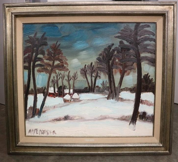 Alfons VERMEIR, Winterlandschap, Antiek en Kunst, Kunst | Schilderijen | Klassiek, Ophalen