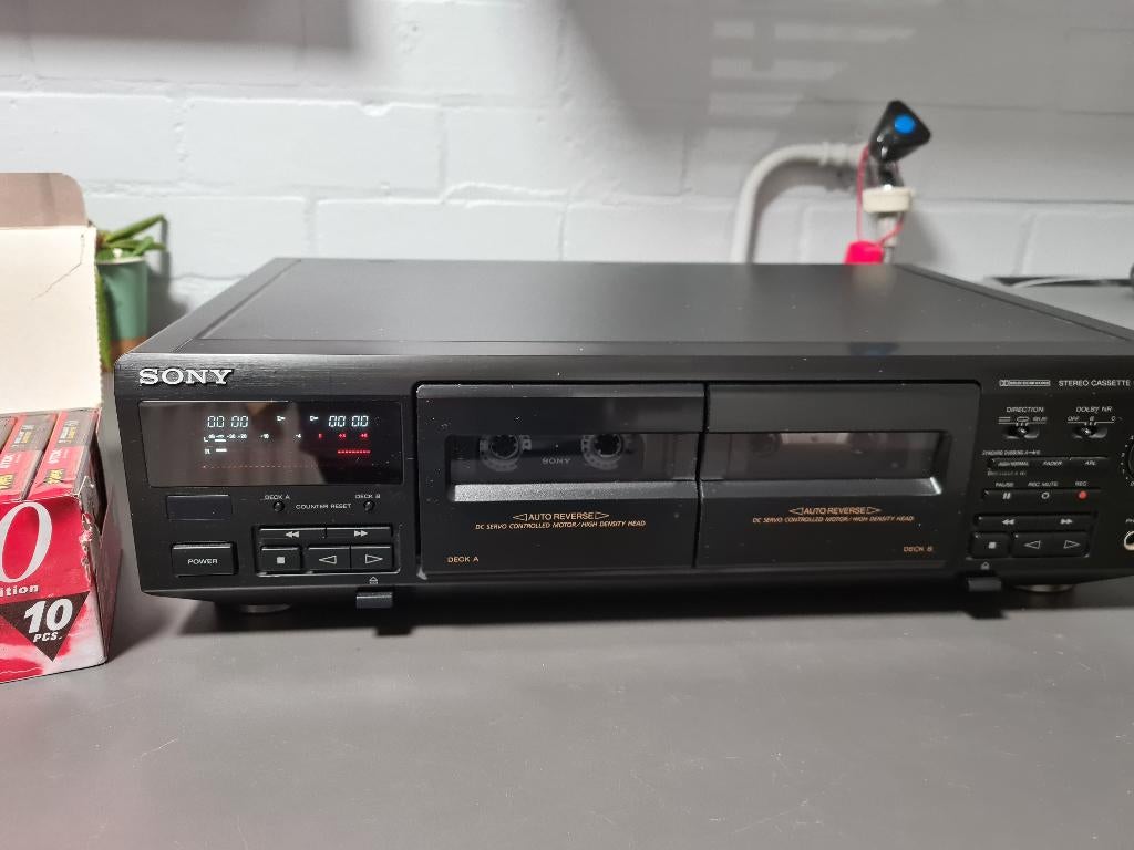 sony tc - we405 dubbel autoreverse cassettedeck, TV, Hi-fi & Vidéo, Decks cassettes, Enlèvement ou Envoi, Double, Sony, Auto-reverse