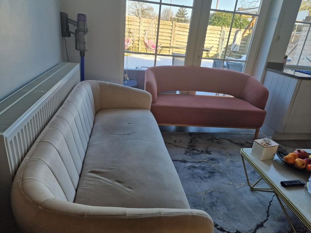 Siège vieux rose et jaune/marron clair, Enlèvement