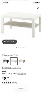 Ikea salontafel wit, Maison & Meubles, Enlèvement, Comme neuf