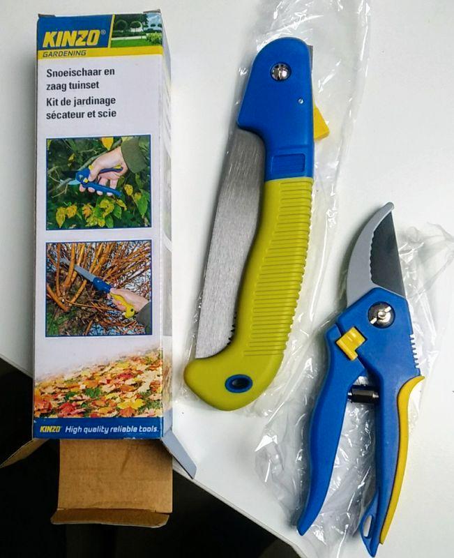 Kinzo - kit de jardinage ( sécateur + Scie ), Jardin & Terrasse, Sécateurs, Neuf, Enlèvement ou Envoi