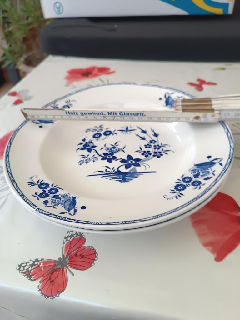 A vendre assiettes grand bouquet boch, Enlèvement