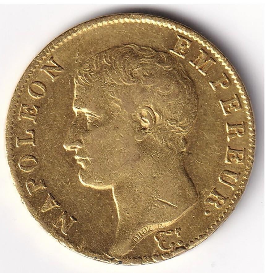 France 40 francs 1806 (U/Turin) 12,9 grammes 21,6 carats, Envoi, France, Monnaie en vrac, Or
