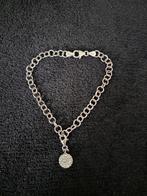 Nieuwe zilveren armband met bedel, Neuf, Enlèvement ou Envoi, Argent, Avec strass