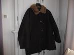 Veste brune doublée, avec col fourrure synthétique, Non connue, Enlèvement ou Envoi, Porté, Brun