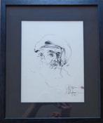 ROGER VAN BELLEGHEM / MANSPORTRET / ORIGINEEL 44x37cm KADER, Ophalen of Verzenden