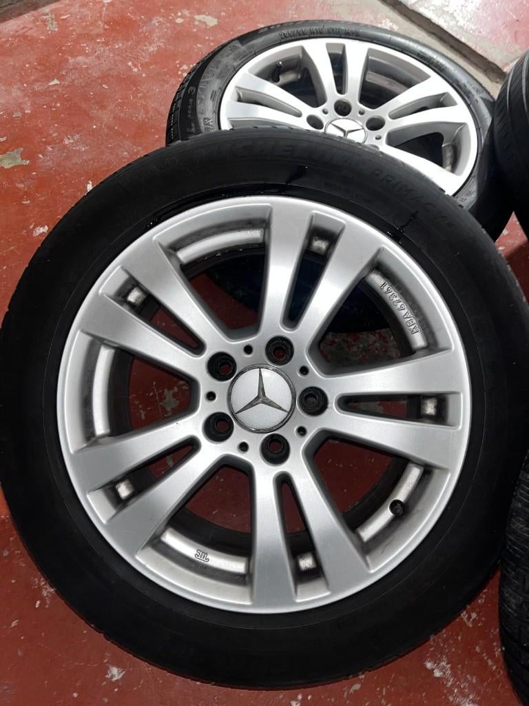 4 jantes avec pneus été Michelin prisque neuf 205/55/16, Gebruikt, 16 inch, Band(en), Personenwagen