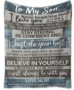 Fleece deken met tekst voor zoon, Enlèvement ou Envoi, Neuf