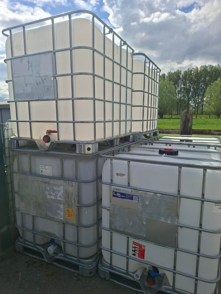 1000 Liter opslag watertank vat IBC op pallet, Jardin & Terrasse, Barils de pluie, Enlèvement