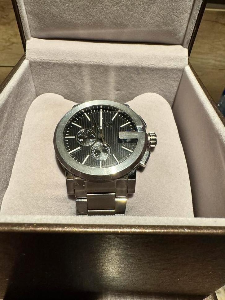 Gucci G-Chrono horloge, Handtassen en Accessoires, Horloges | Heren, Gebruikt, Polshorloge, Staal, Staal, Ophalen