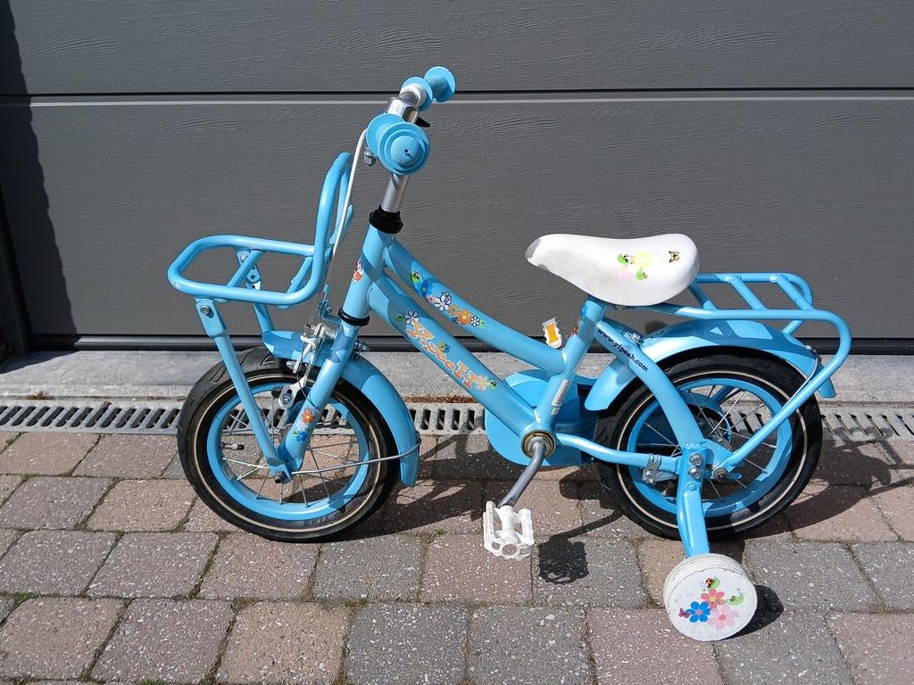 Kinderfiets met steunwieltjes en steunstang, Fietsen en Brommers, Ophalen