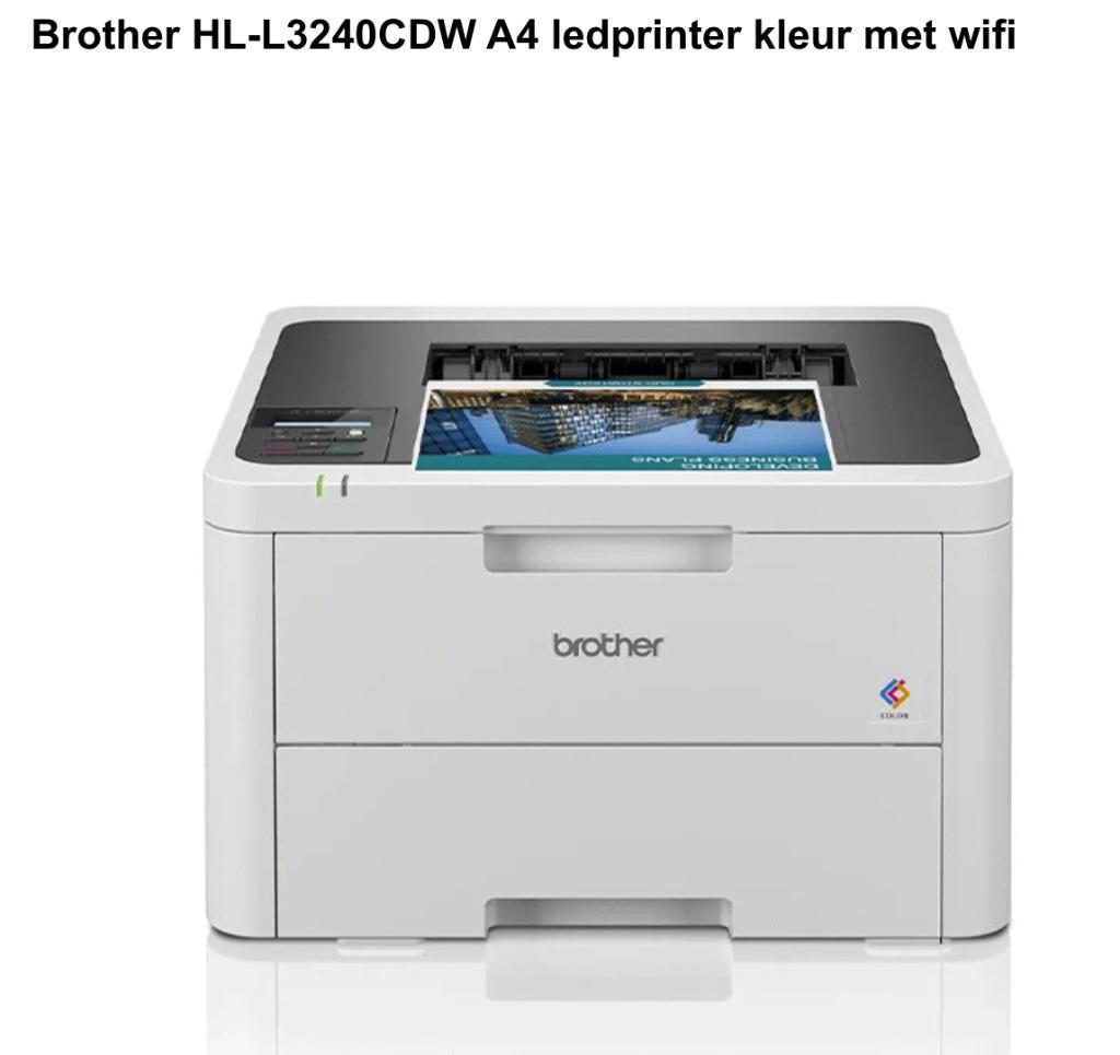 Printer Brother, Computers en Software, Printers, Nieuw, Printer, LED-printer, Kleur printen, Kopieren, Zwart-en-wit printen, Draadloos