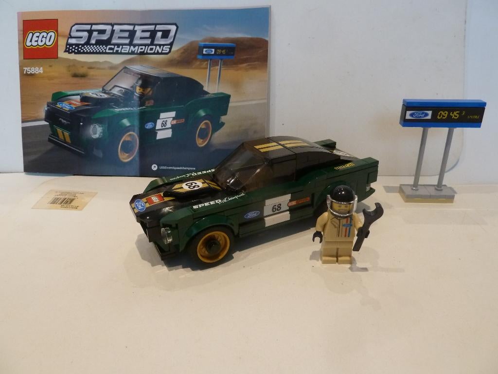 Lego Speed Champions Ford 75884 1968 Ford Mustang Fastback, Compleet, Lego, Zo goed als nieuw, Complete set