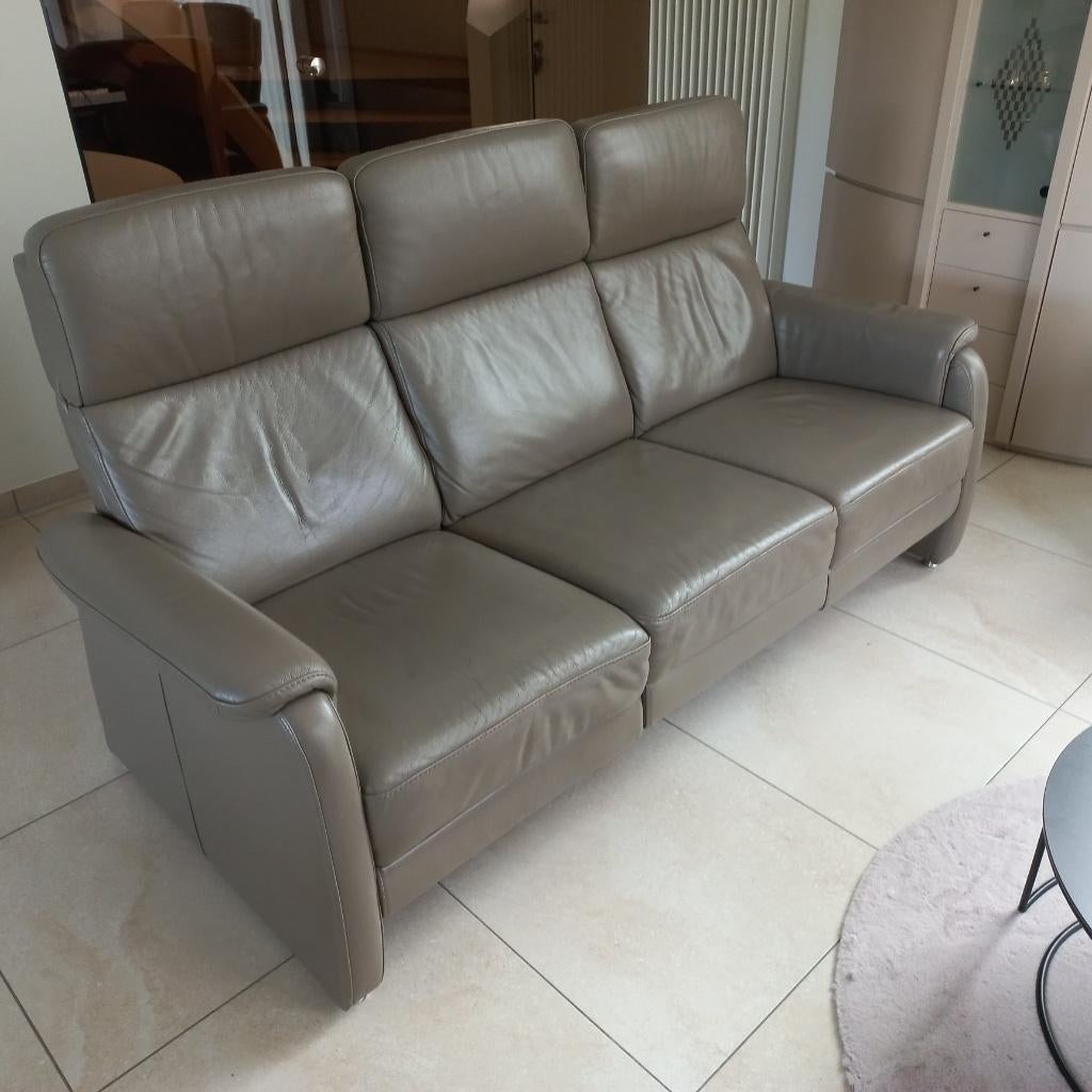 LEDEREN SALON, Huis en Inrichting, Zetels | Complete zithoeken, Gebruikt, Leer, Ophalen