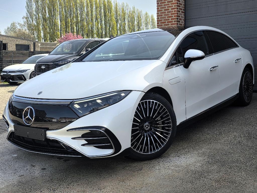 Mercedes EQS 450+ FULL OPTION - 98.000 KM - 333 PK, Auto's, Mercedes-Benz, Automaat, Achterwielaandrijving, Wit, Leder