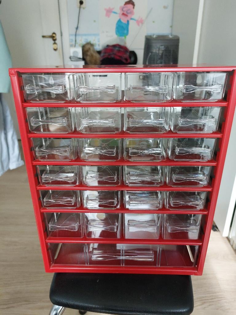 RAACO metalen ladenkast (25 laden), Ophalen, Minder dan 50 cm, 5 laden of meer, Zo goed als nieuw