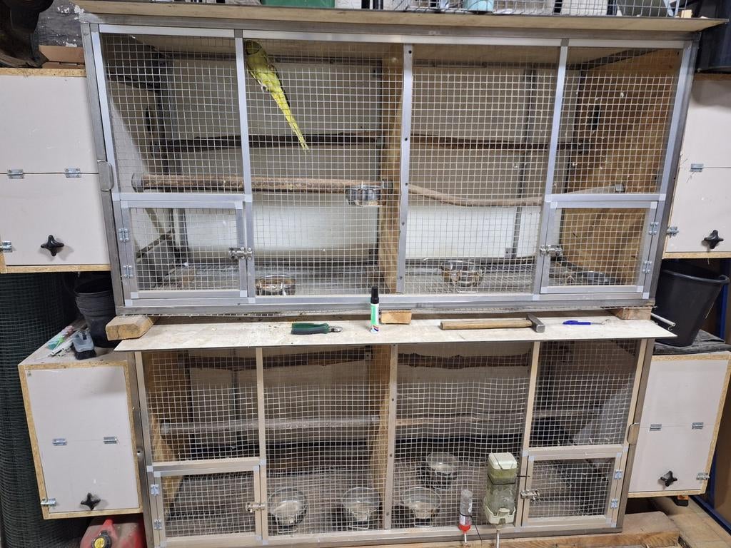 Kweekkooien  voor groot parkieten of papegaai, Ophalen, Aluminium