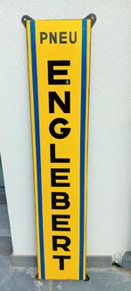 Emaille reclamebord voor autobanden ENGLEBERT, Verzamelen, Ophalen of Verzenden, Reclamebord