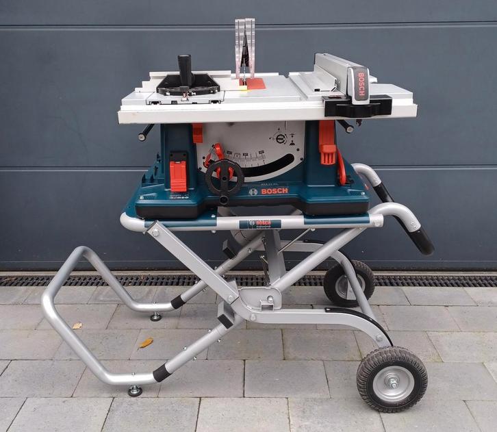 Bosch GTS 10 XC Zaagtafel en GTA 60 W Onderstel, Doe-het-zelf en Bouw, Gereedschap | Zaagmachines, Zo goed als nieuw, Cirkelzaag